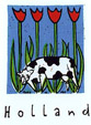 T-shirt Holland, koeien en tulpen