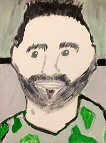Portret in groen van medewerker Calago in Meppel
