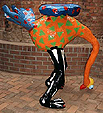 struisvogel beeld sculptuur polyester
